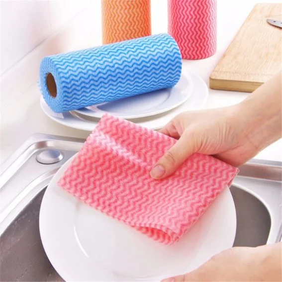 PAÑO DE COCINA REUTILIZABLE JANTEX CLEANING WIPE ROLLO CON 100 UNIDADES