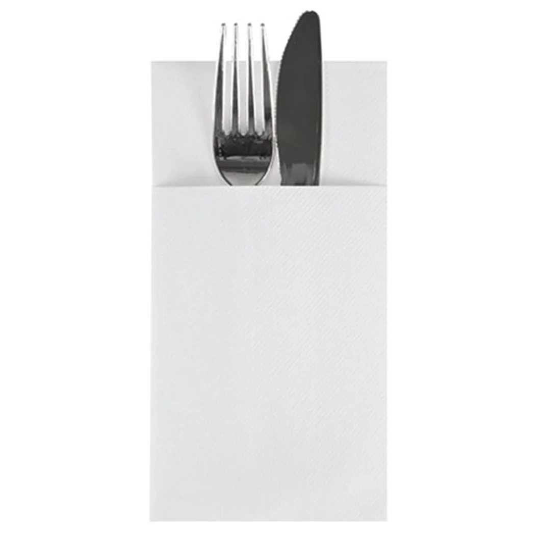 Servilletas Air-Laid Premium 40×40 1/8 F con bolsillo Blancas Bolsa 50 Un.NH2O de Eco NAPKIN - Imagen 8