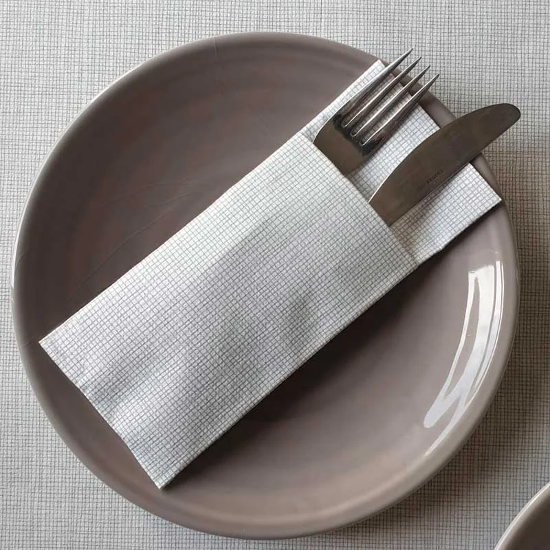 Servilletas Air-Laid Premium 40×40 1/8 F con bolsillo Blancas Bolsa 50 Un.NH2O de Eco NAPKIN - Imagen 10