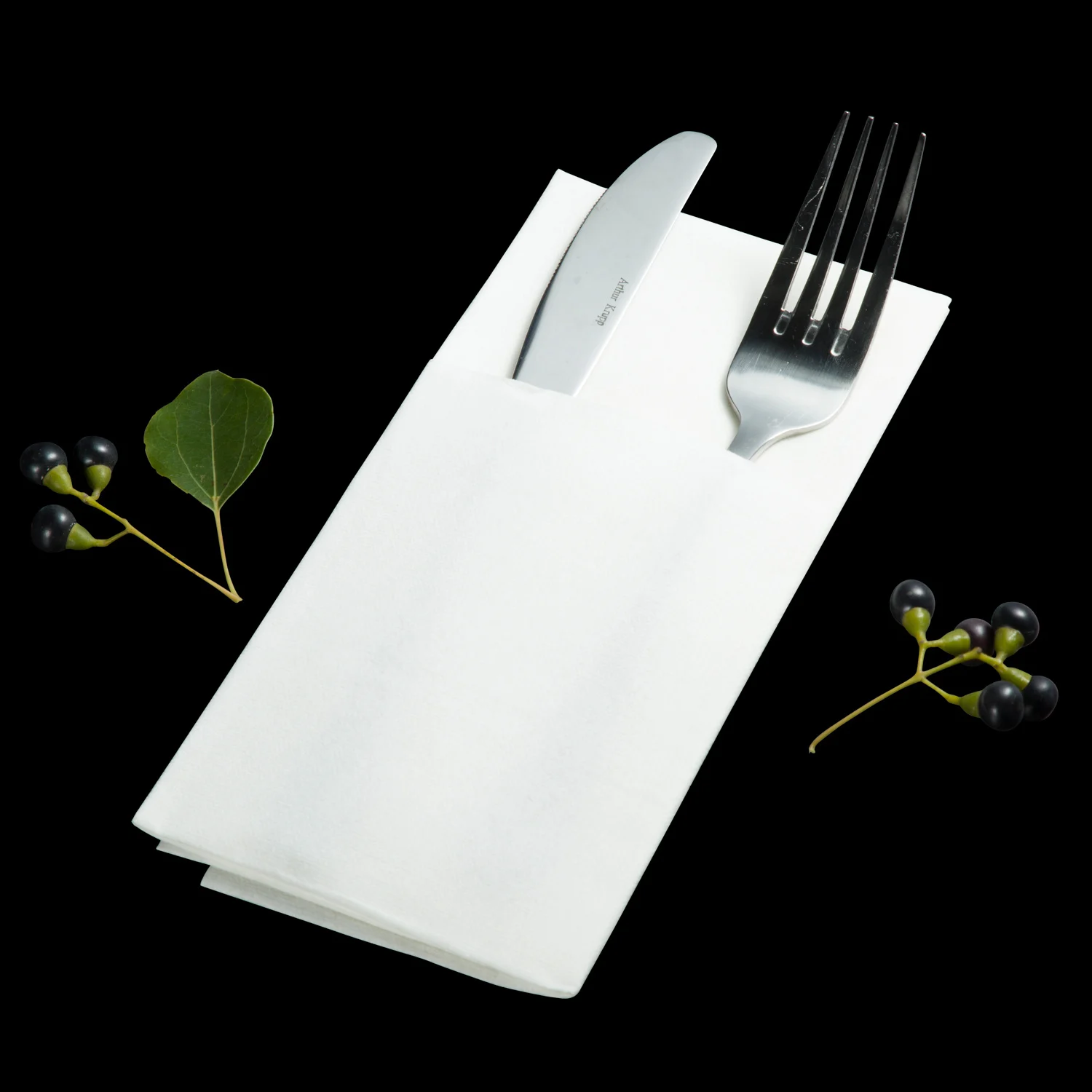 Servilletas Air-Laid Premium 40×40 1/8 F con bolsillo Blancas Bolsa 50 Un.NH2O de Eco NAPKIN - Imagen 11