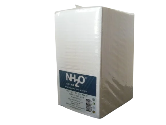 Servilletas Premium H.Q. 40x40 Cm. 1/8 Fold Blancas Bag 100 Un. - Imagen 3