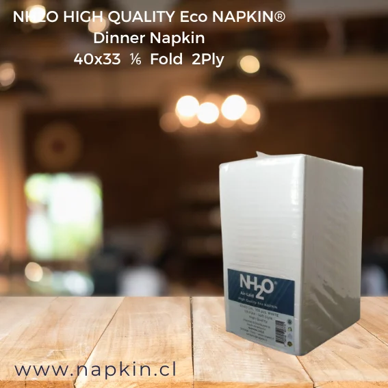 Servilletas High Quality 40x33 Cm. 1/6 Fold Natural Bag 100 Un. - Imagen 3