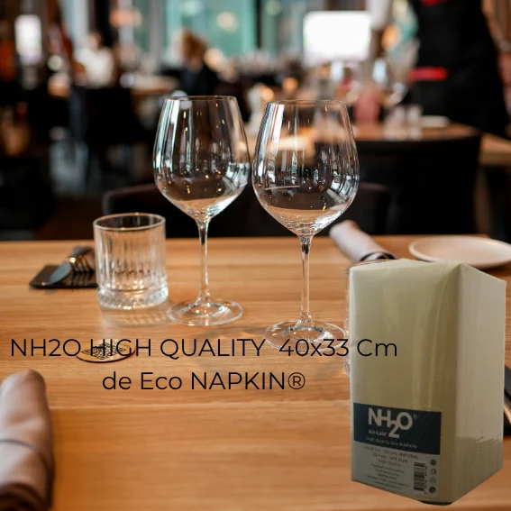 Servilletas High Quality 40x33 Cm. 1/6 Fold Natural Bag 100 Un. - Imagen 4