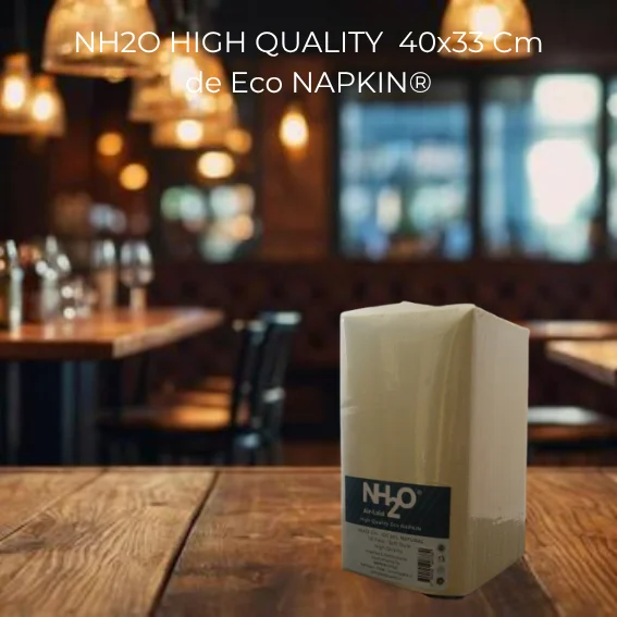 Servilletas High Quality 40x33 Cm. 1/6 Fold Natural Bag 100 Un.